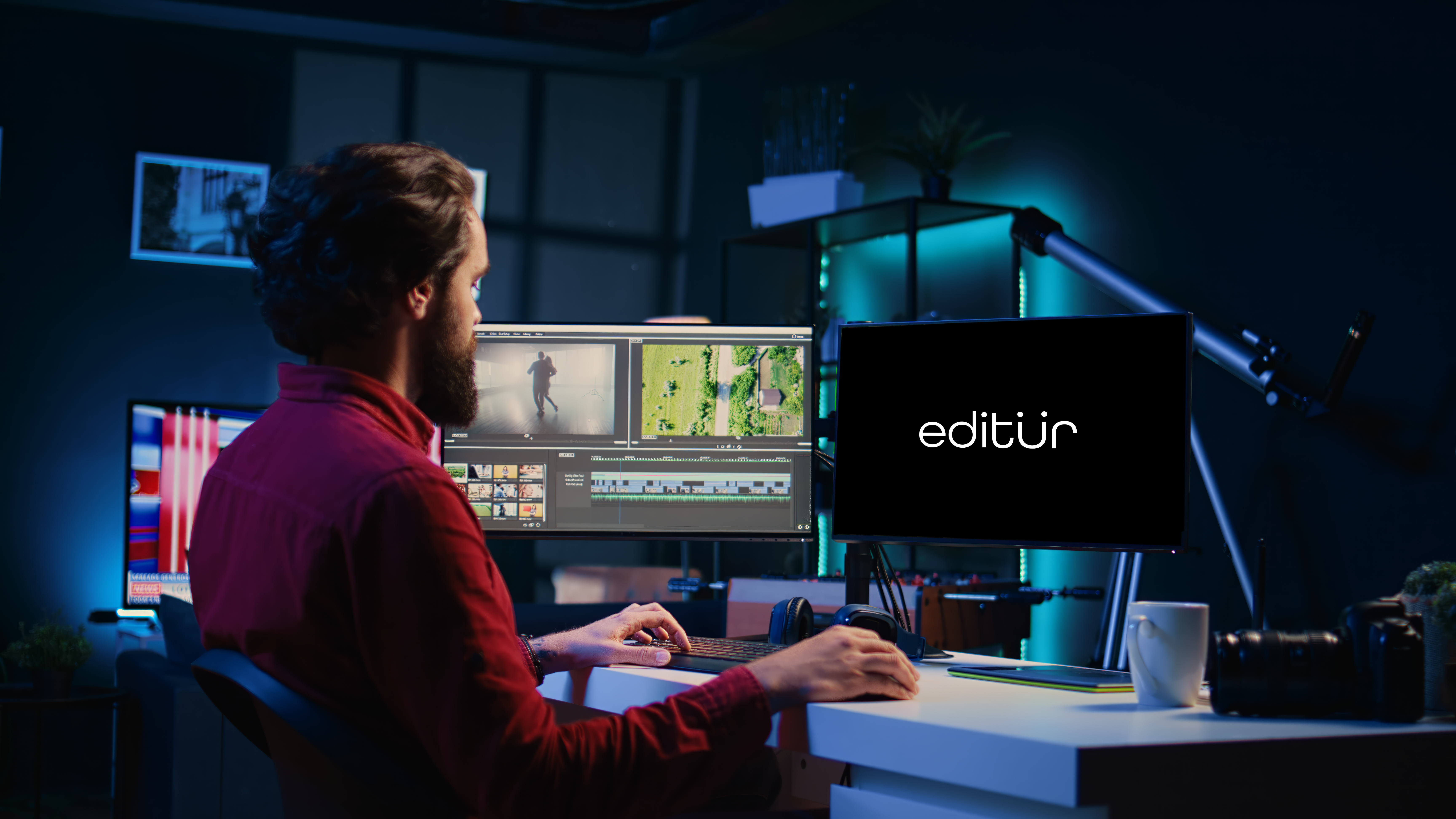 video-editor-using-editing-software-green-screen-monitor-upgrade-footage-shot